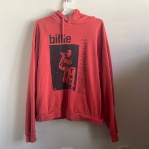 Official Billie Eilish tour hoodie sweatshirt. Size L. Orange and black.